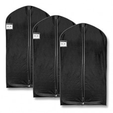Hangermaster Lot de 3 housses de vêtements respirantes Noir 110 cm - B01J8PDKFY